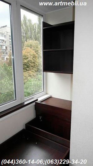 Кровать+стол+тумбы на балкон.Киев Кровать с подъемным механизмом ДСП Эггер - Бук тироль шоколадный